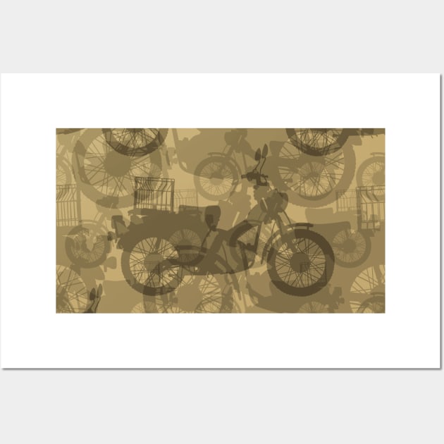 Postie Bike Camo in Desert Tan Wall Art by MComfort61